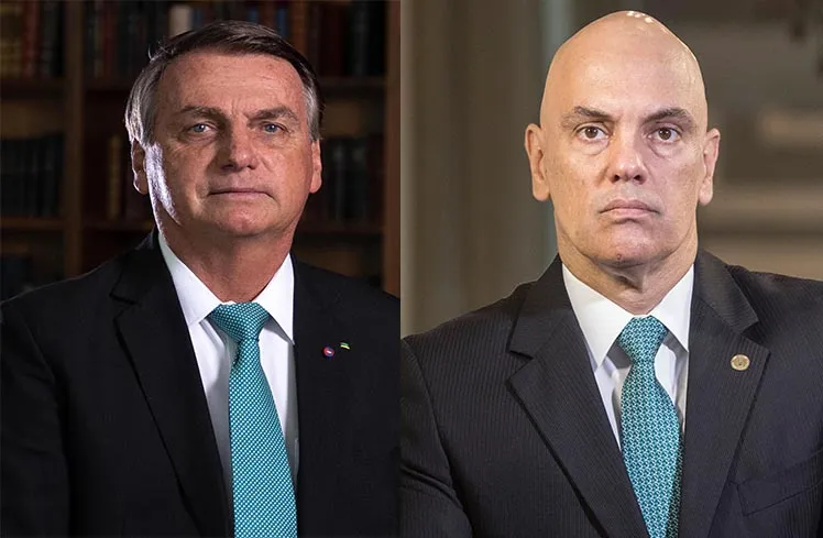 Bolsonaro comenta vazamento de mensagens: "É algo pessoal de Moraes comigo"